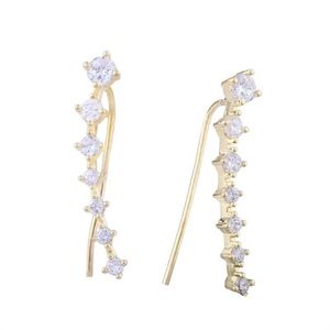 Climber Custom Earrings Gold Crystal Women Boho